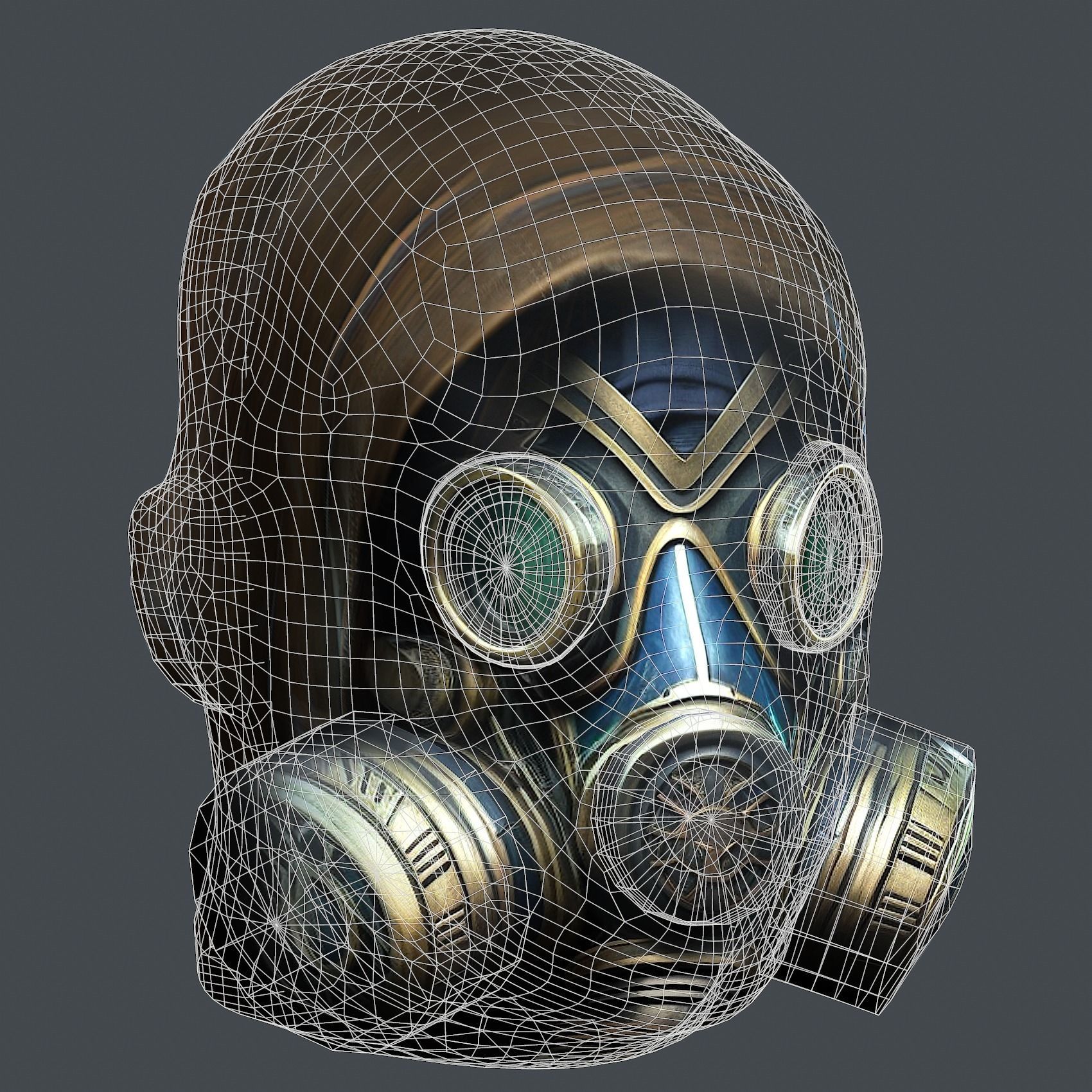 Helmet 3d model military combat Military scifi helmet Low-poly Low-poly 3D model_8