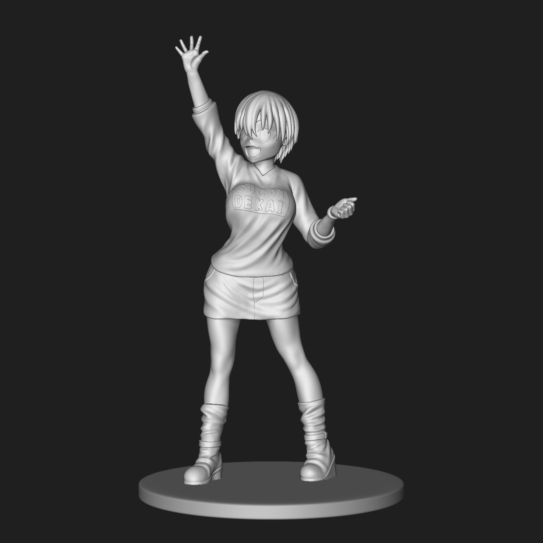 Uzaki Hana 01 3D print model_2