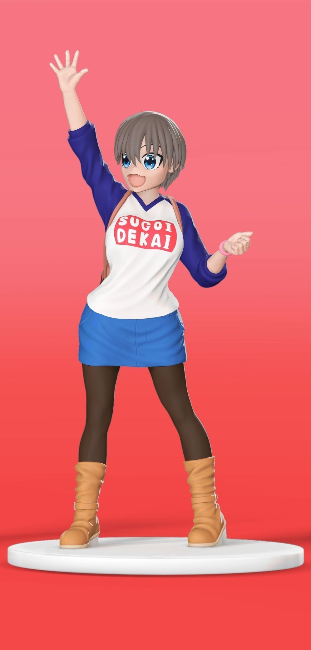 Uzaki Hana 01 3D print model_1