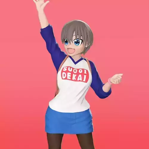 Uzaki Hana 01 3D print model
