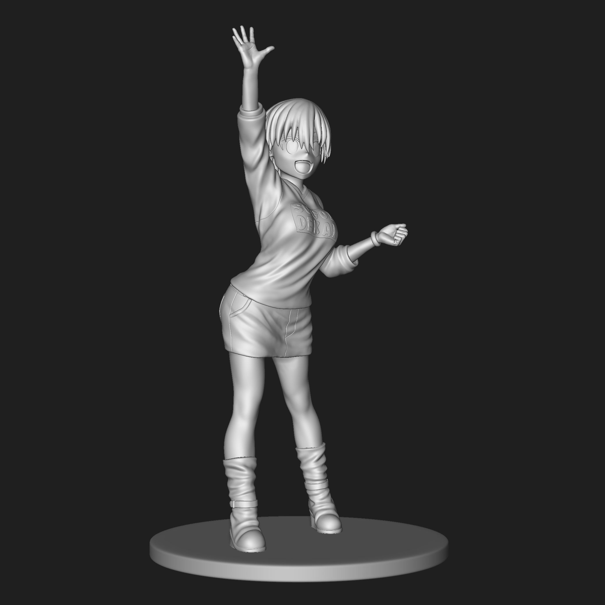 Uzaki Hana 01 3D print model_3