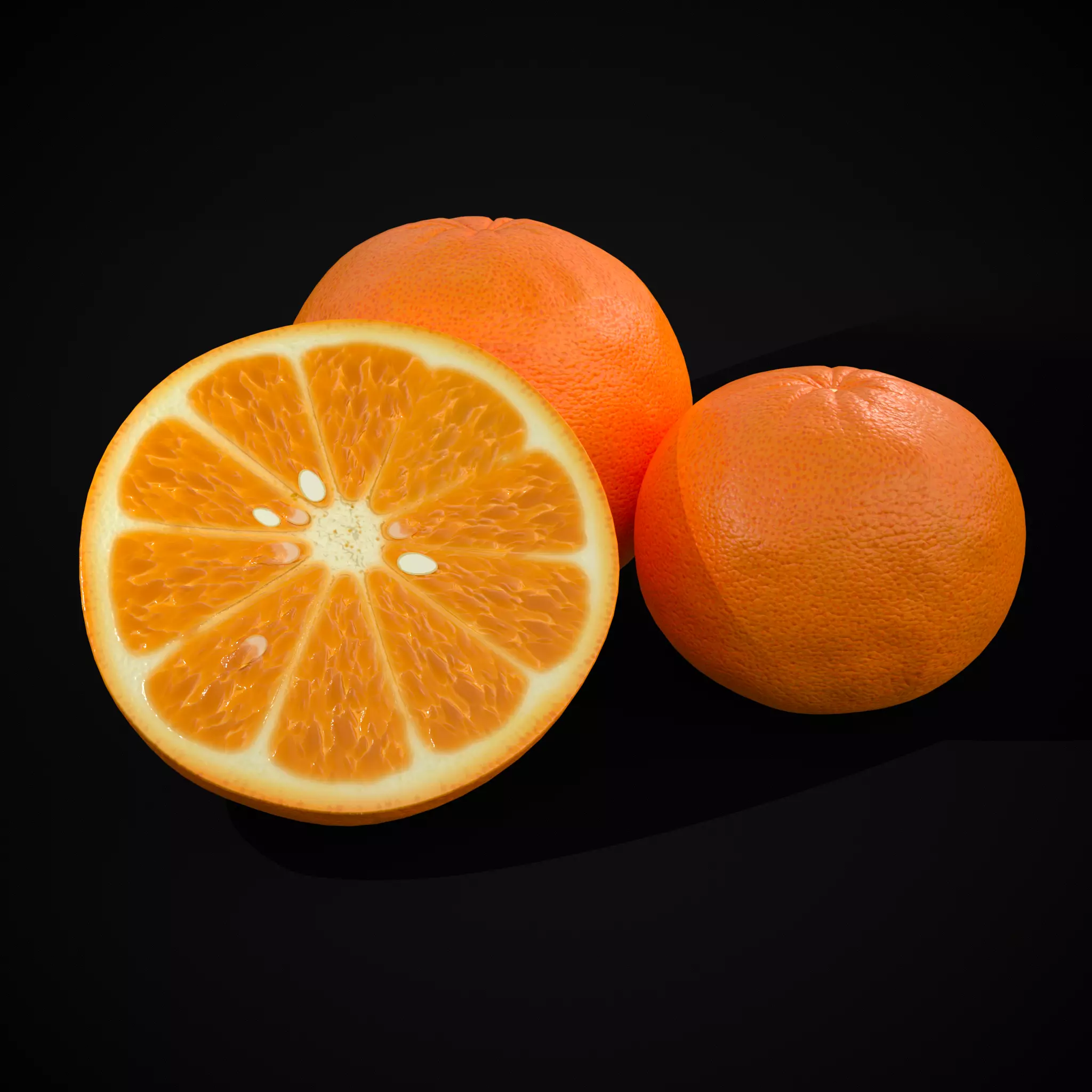 Navel Oranges Low-poly 3D model_0