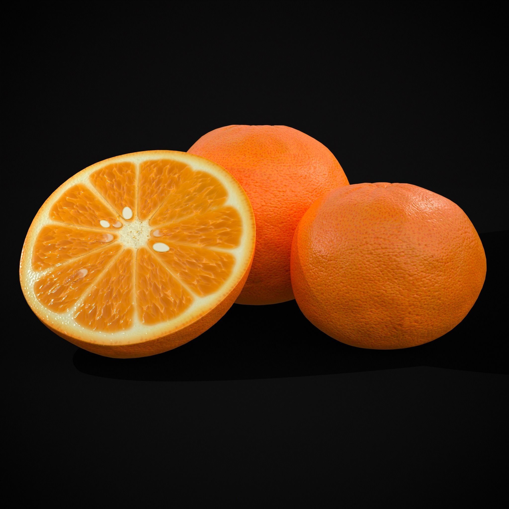Navel Oranges Low-poly 3D model_15