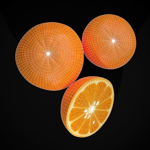 Navel Oranges Low-poly 3D model 6