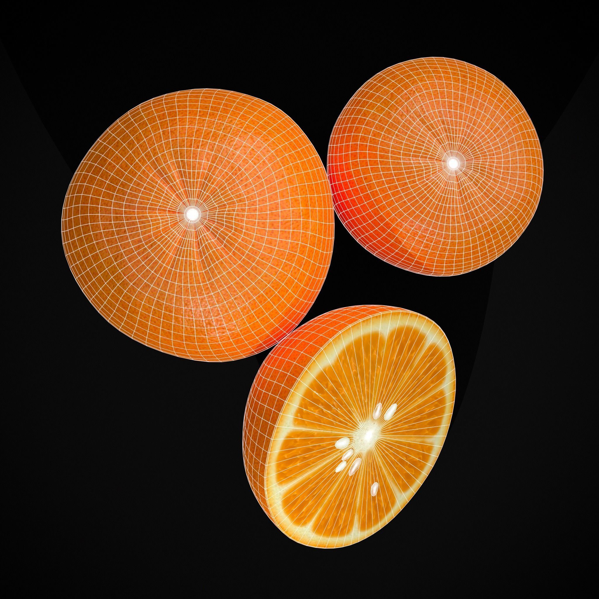 Navel Oranges Low-poly 3D model_6