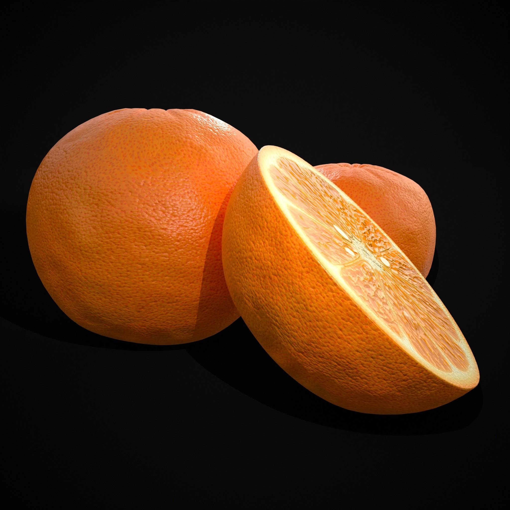 Navel Oranges Low-poly 3D model_19