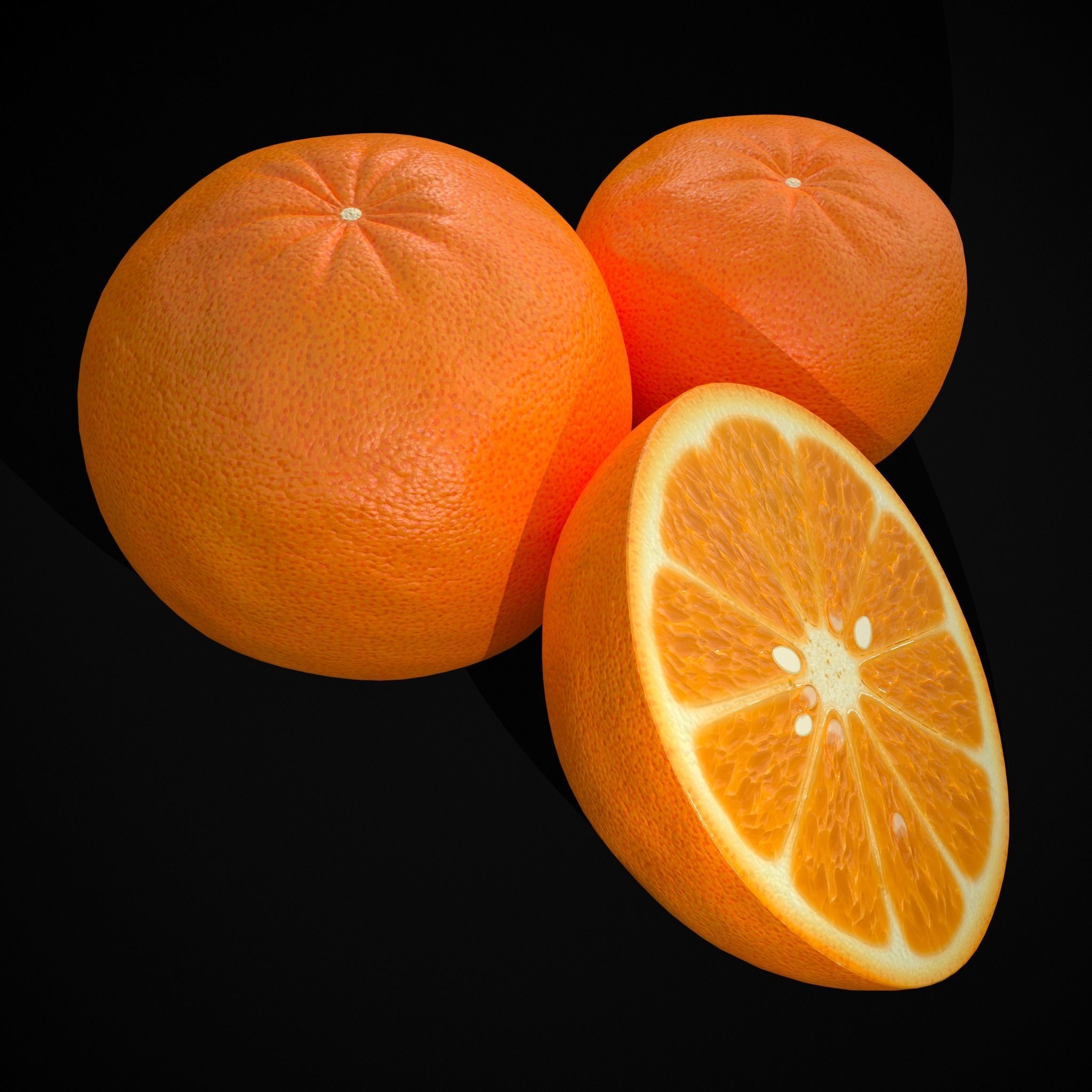 Navel Oranges Low-poly 3D model_25