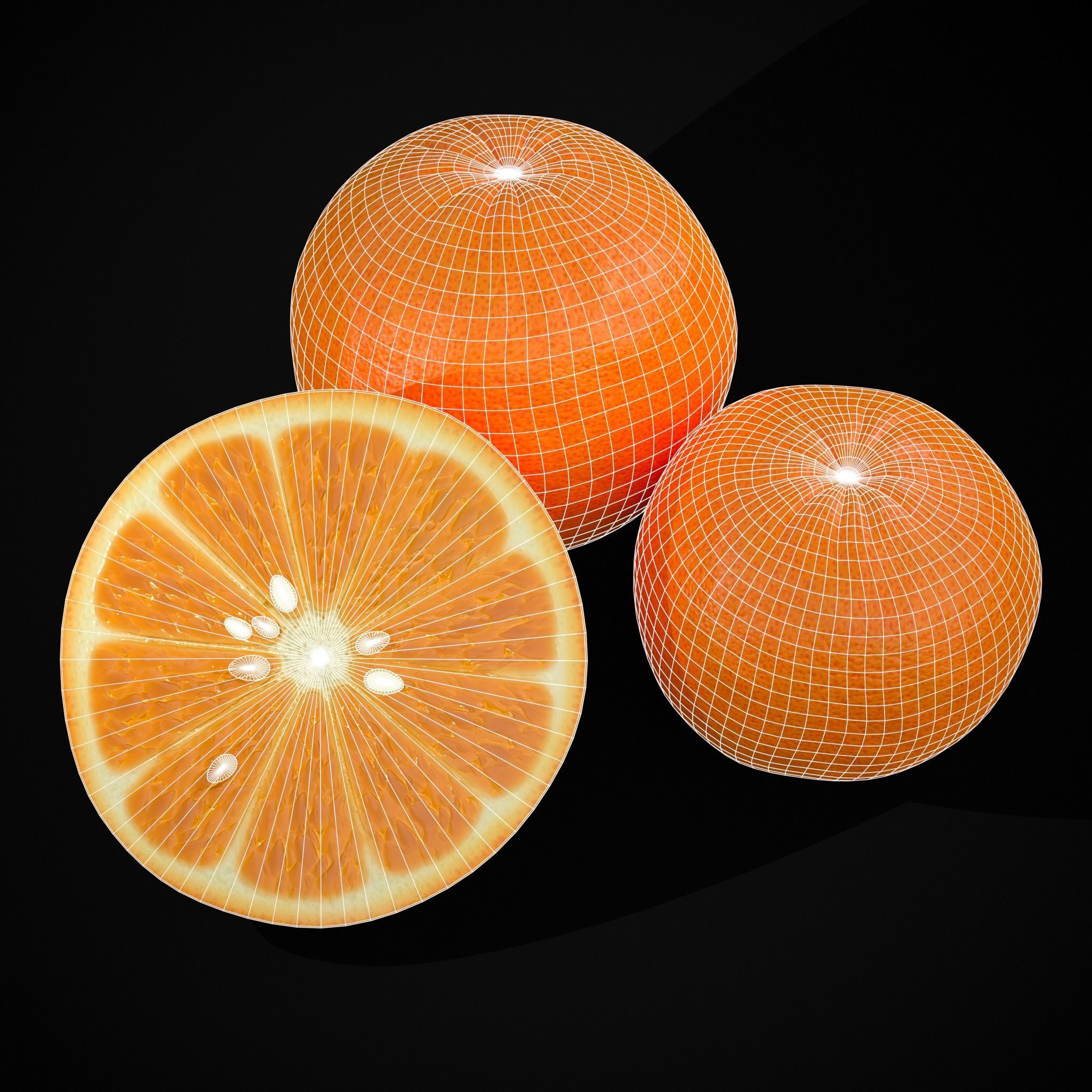 Navel Oranges Low-poly 3D model_34