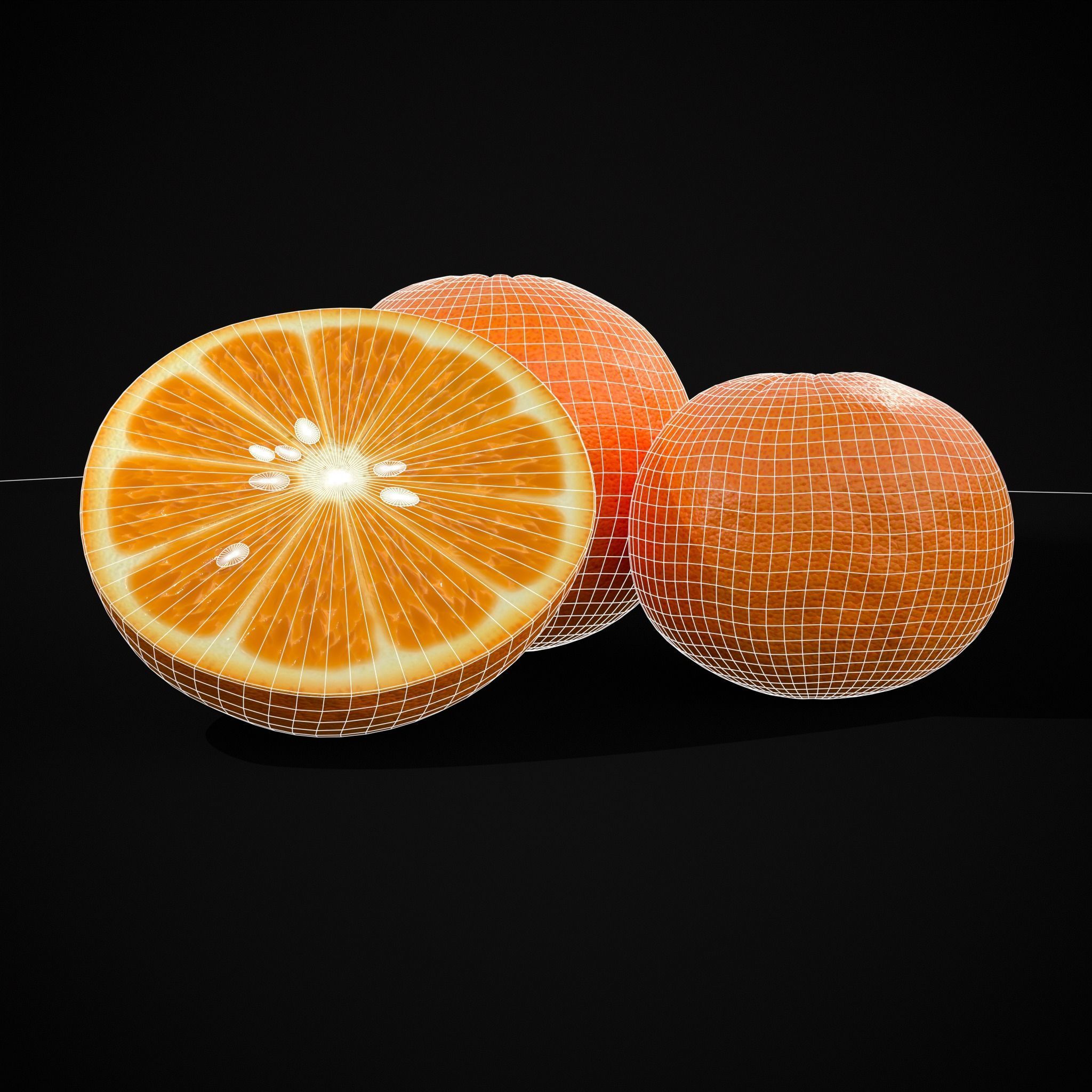 Navel Oranges Low-poly 3D model_24