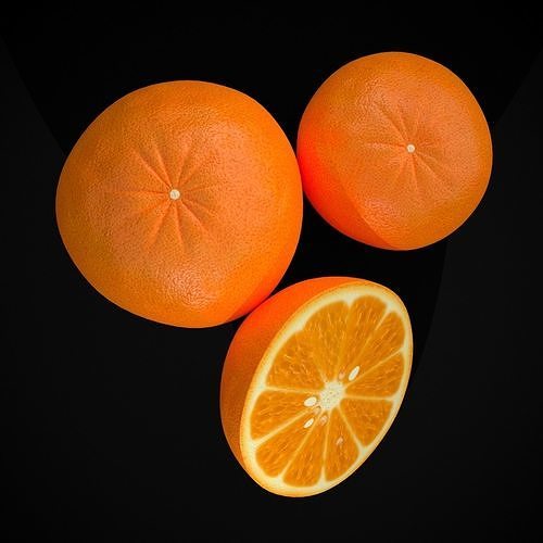 Navel Oranges Low-poly 3D model 5