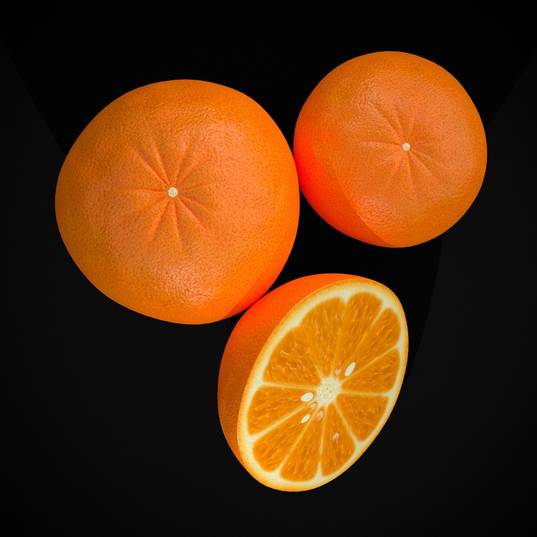 Navel Oranges Low-poly 3D model_5