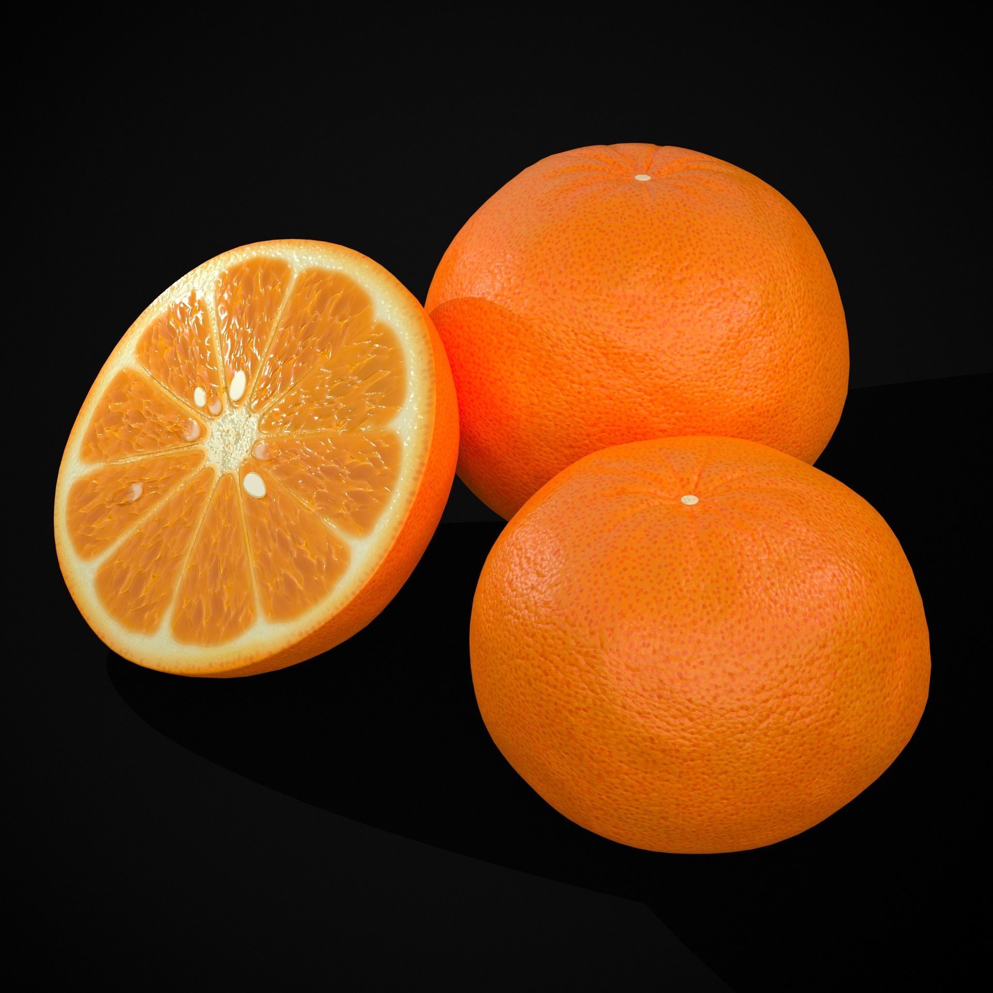 Navel Oranges Low-poly 3D model_21