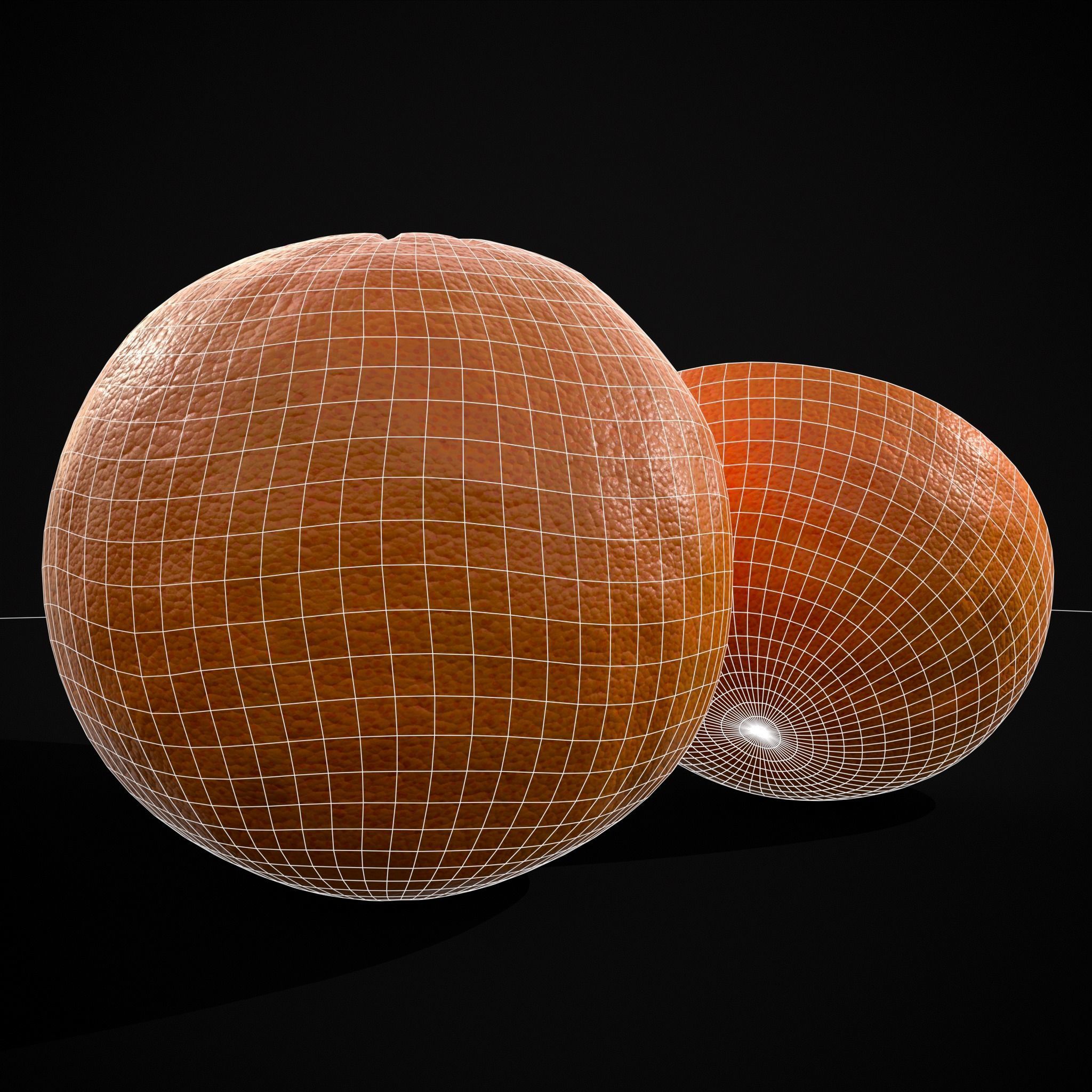 Navel Oranges Low-poly 3D model_8