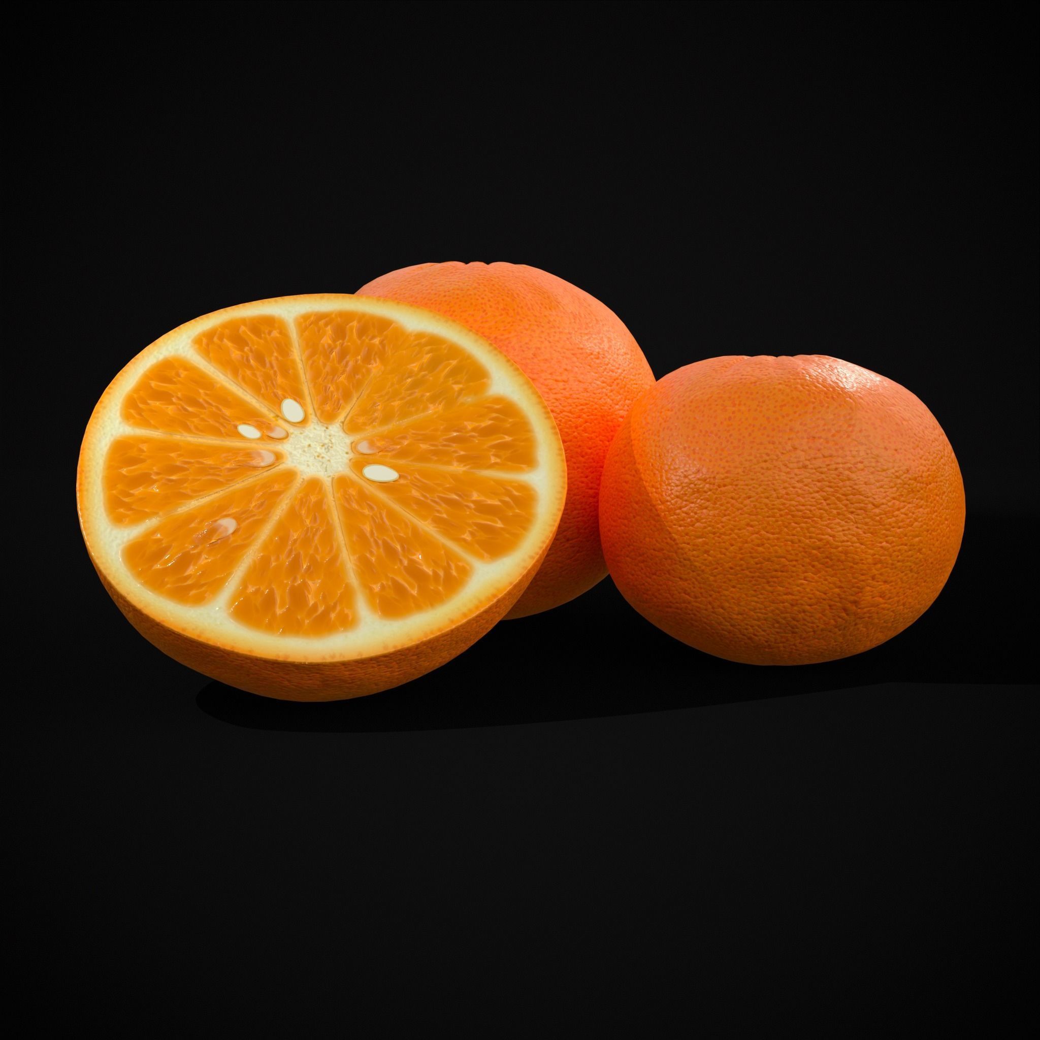 Navel Oranges Low-poly 3D model_23