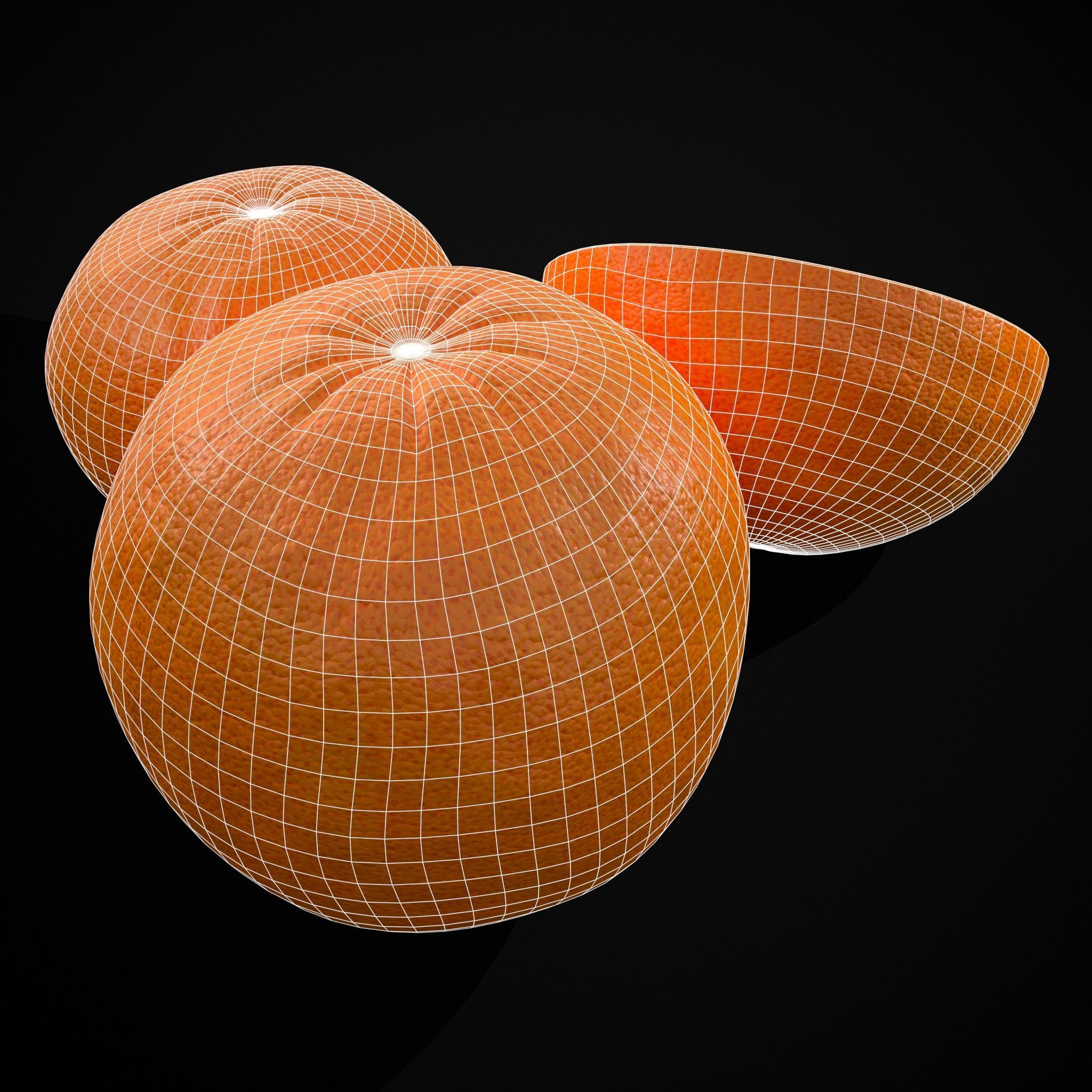 Navel Oranges Low-poly 3D model_12