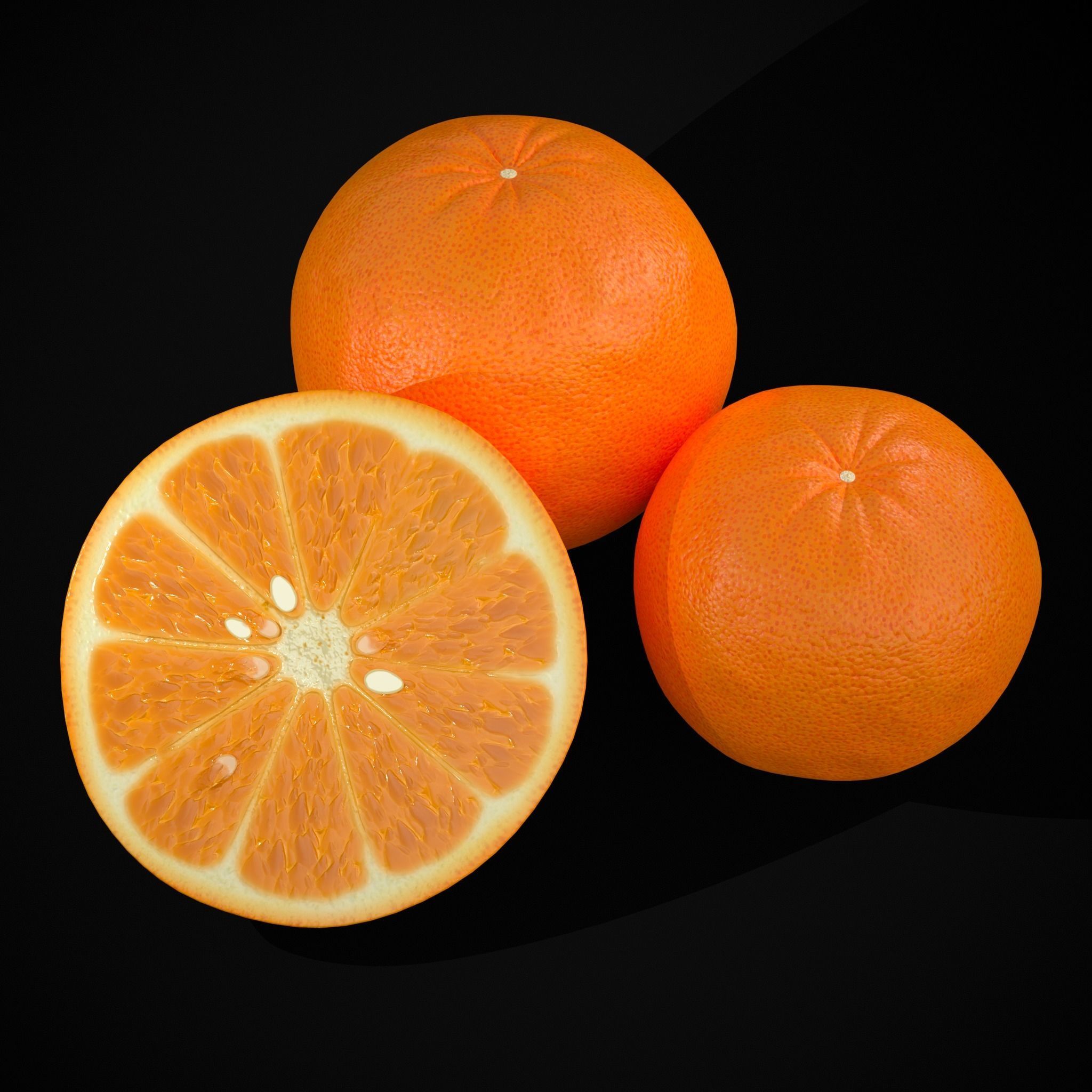 Navel Oranges Low-poly 3D model_33