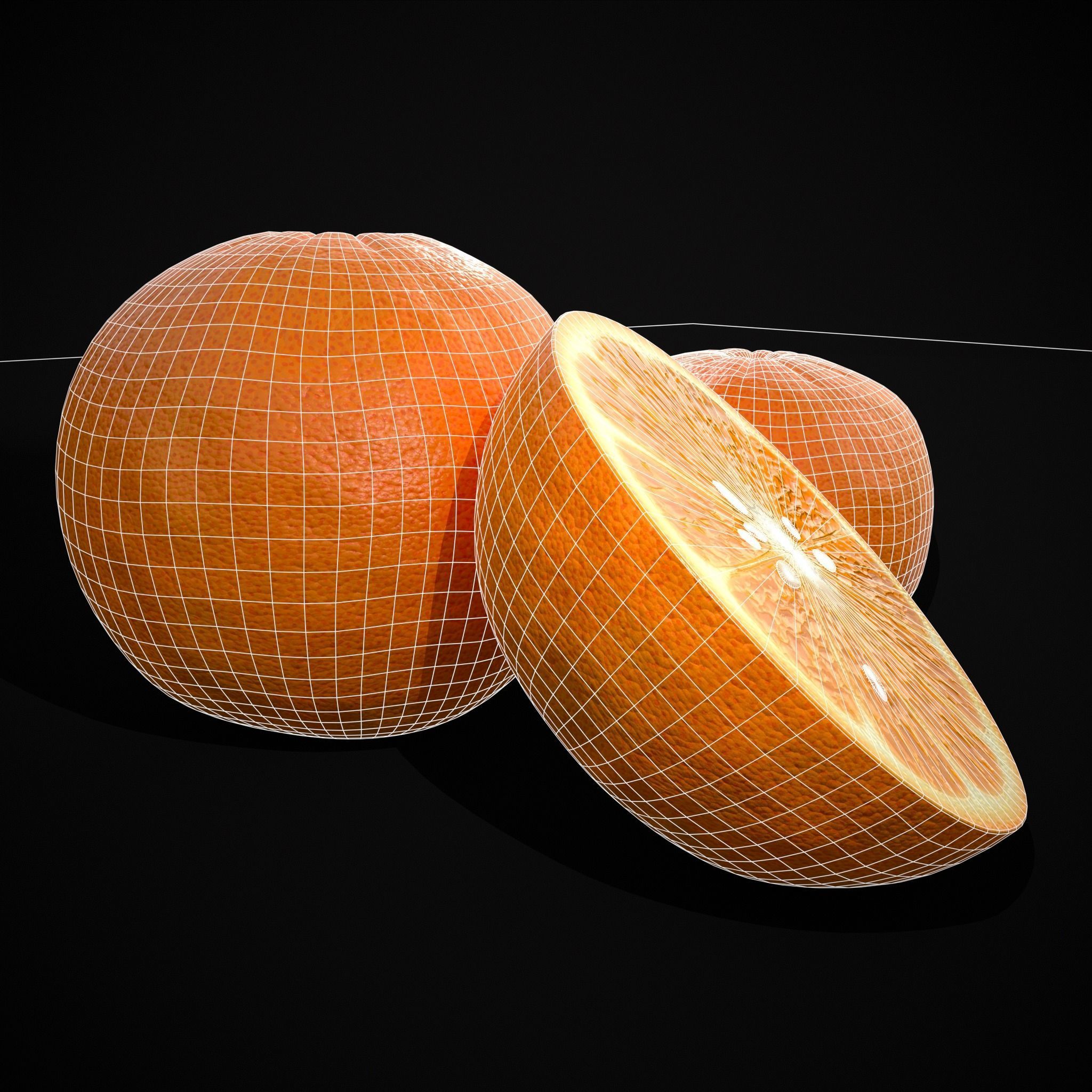 Navel Oranges Low-poly 3D model_20