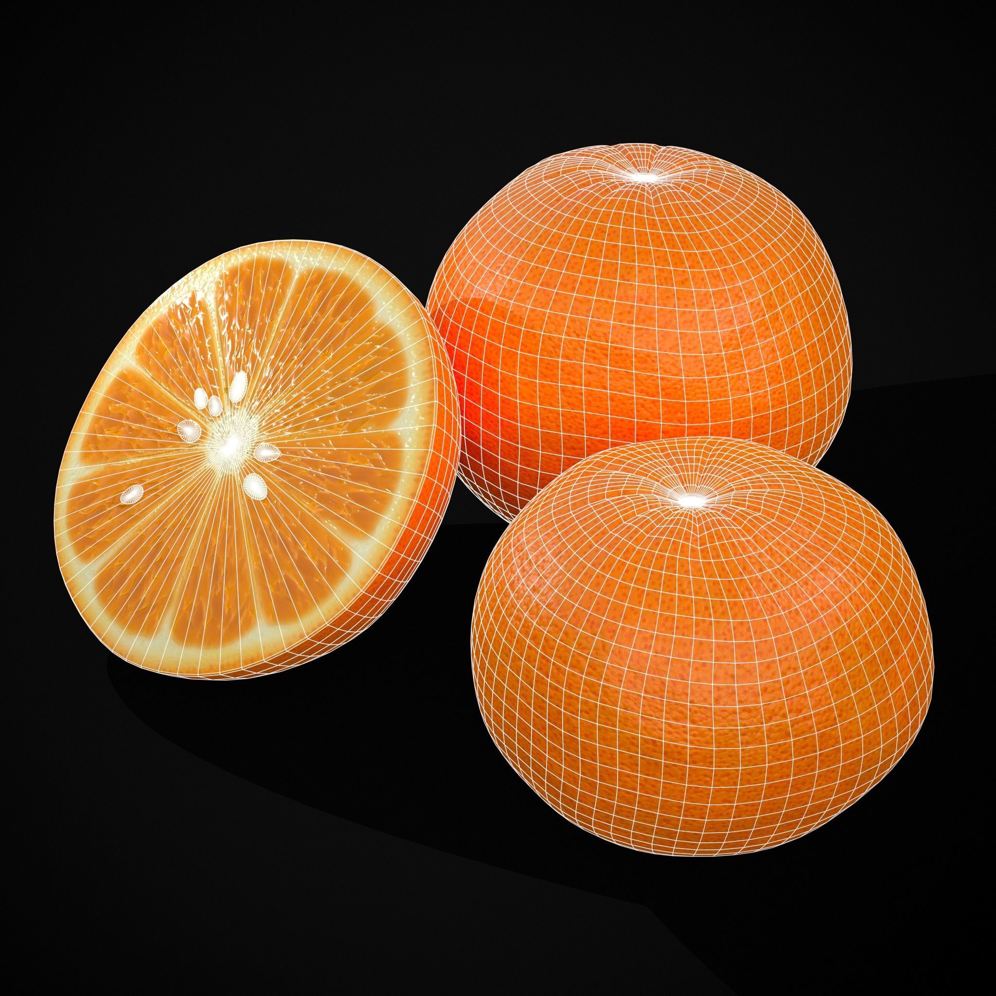 Navel Oranges Low-poly 3D model_22