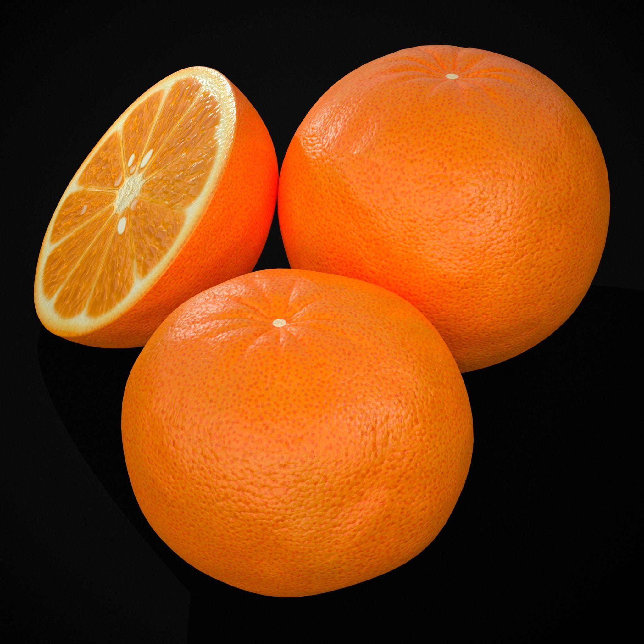 Navel Oranges Low-poly 3D model_13