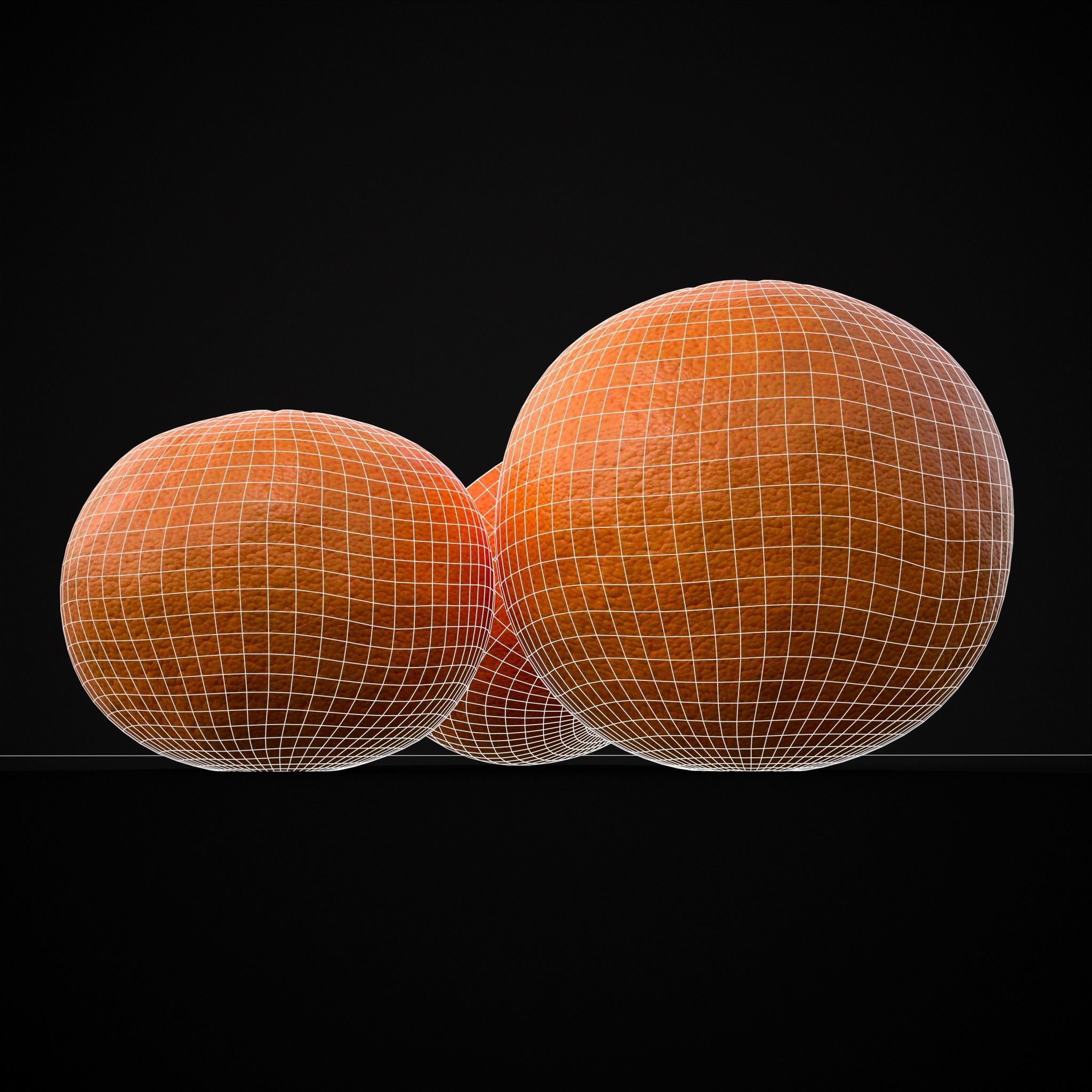 Navel Oranges Low-poly 3D model_10