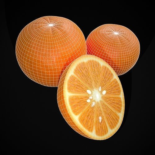 Navel Oranges Low-poly 3D model 4