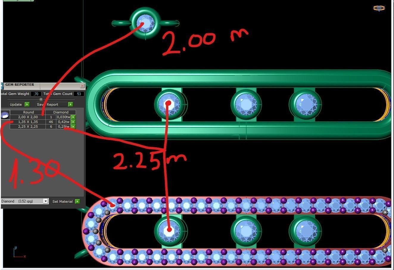mesika half bangle bracelet 3D print model_6
