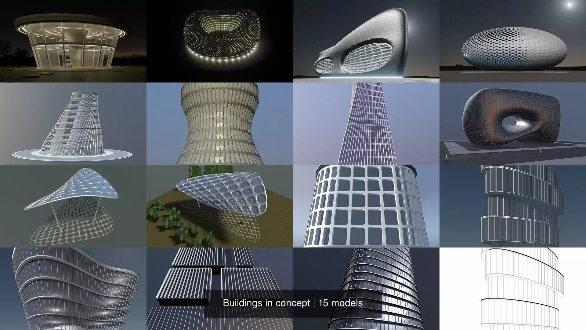 Buildings in concept 3D Model Collection_2