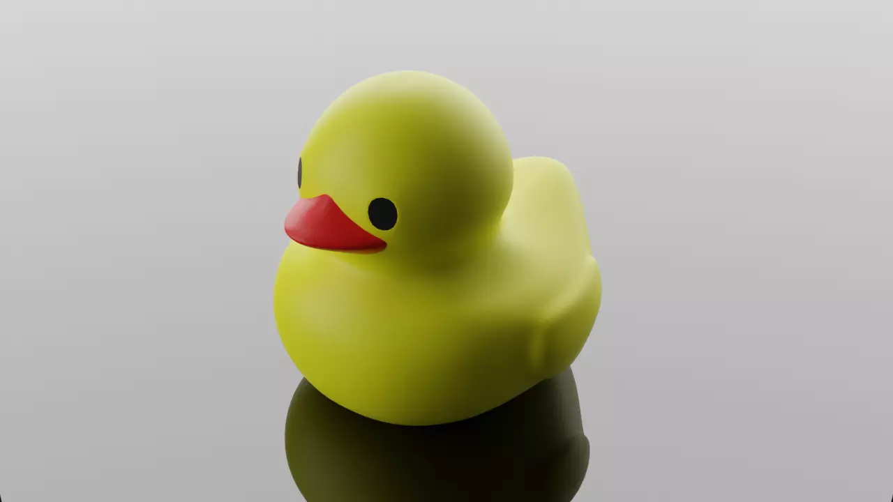 Rubber duck Low-poly 3D model