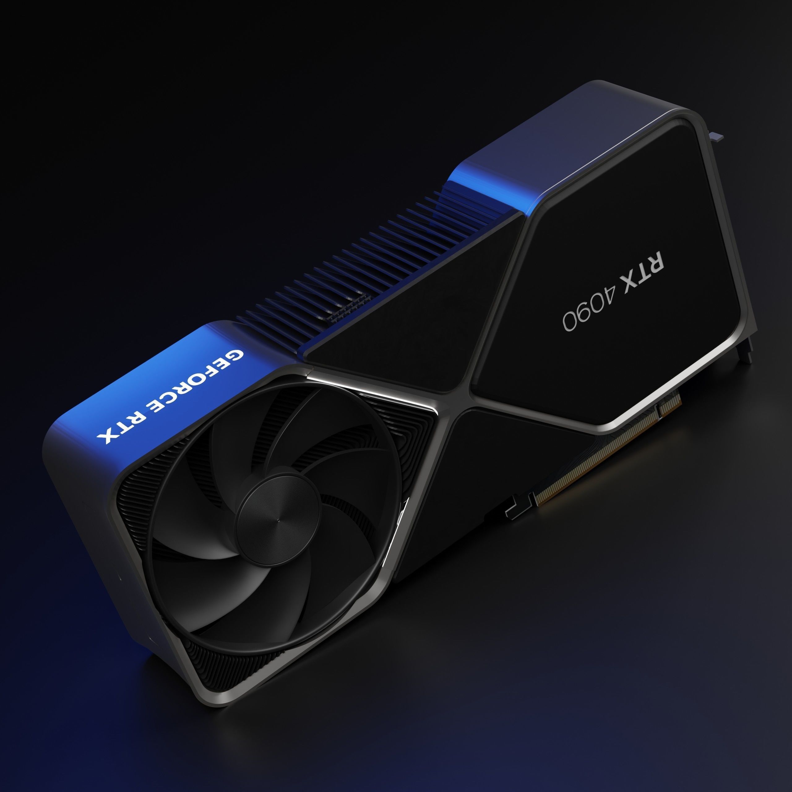 RTX 4090 Founder Edition Detailed 3D Gaming GPU 3D model_10