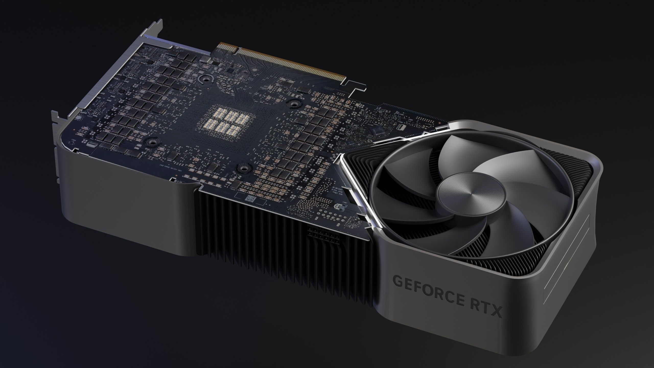 RTX 4090 Founder Edition Detailed 3D Gaming GPU 3D model_6