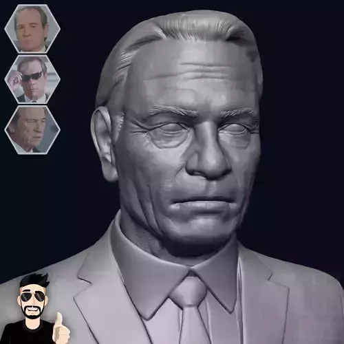 AGENT K - Tommy Lee Jones 3D print model