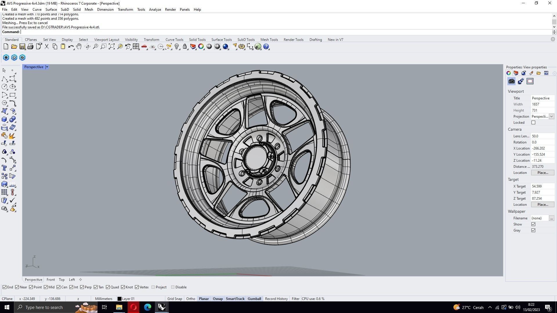 AVS Progressive 4x4 Wheels 3D model_11