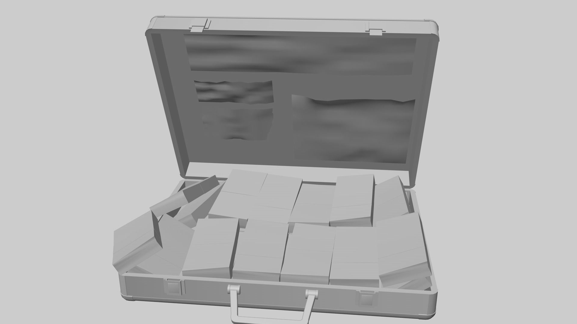 Cash bag Money editable 3D model_5