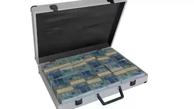 Cash bag Money editable 3D model