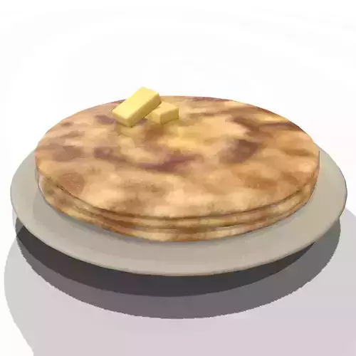 Parathas stack of pancakes on plate