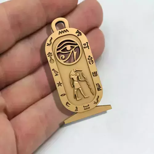 Cartouche Eye Horus Pendant Pharaonic Inscriptions Egypt