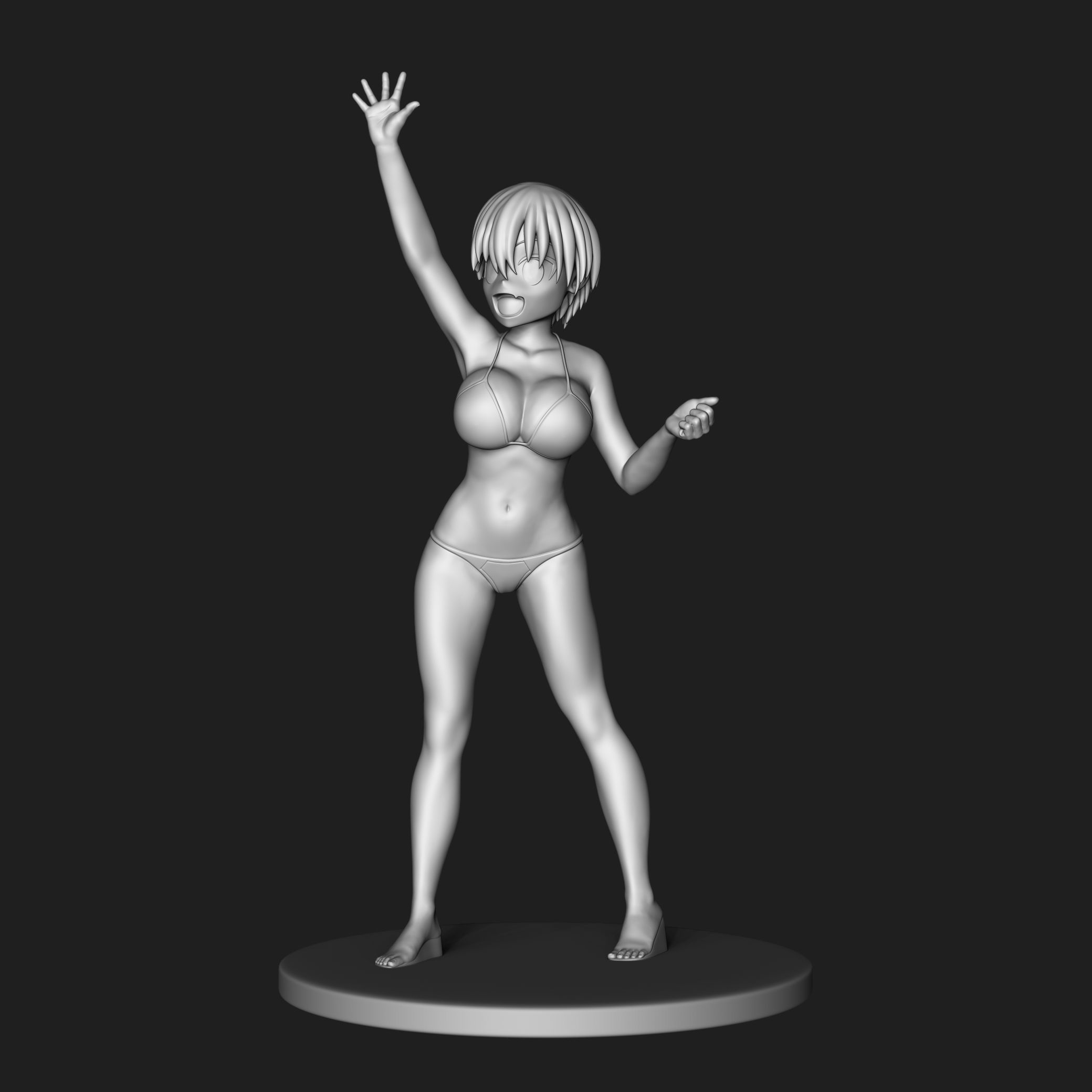 Uzaki Hana 02 3D print model_4