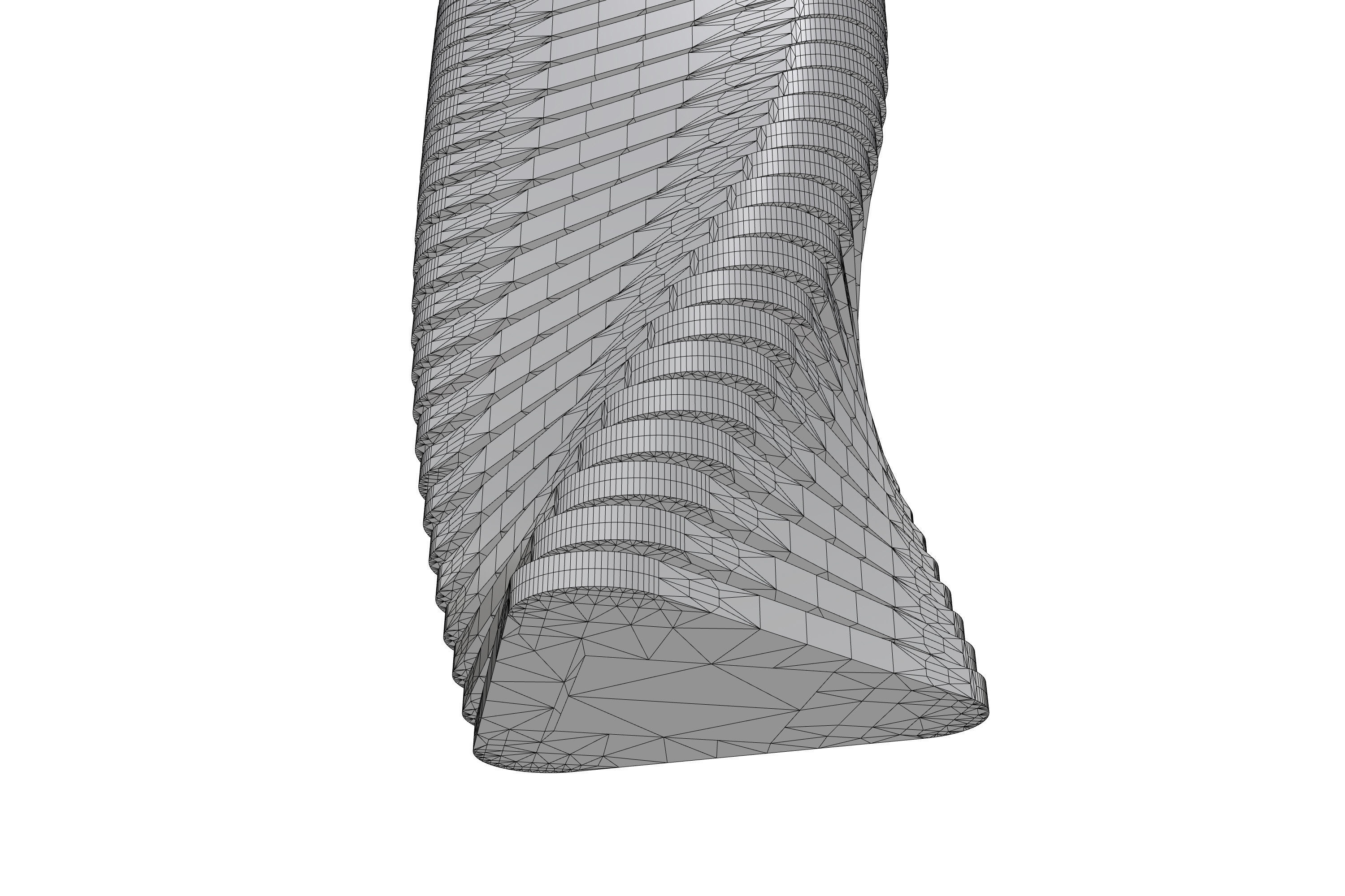 Twisted Wooden Column 3D model_14