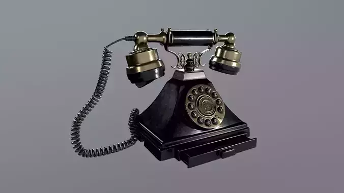 3D Low-poly Retro Decorative Phone 1938 The Royal Victor Duke 