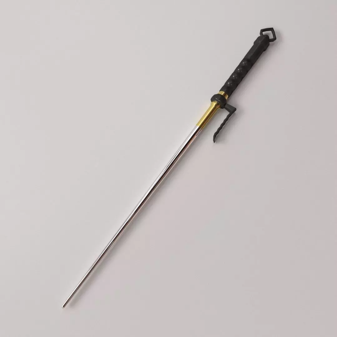 Jitte samurai sword 3D model_0