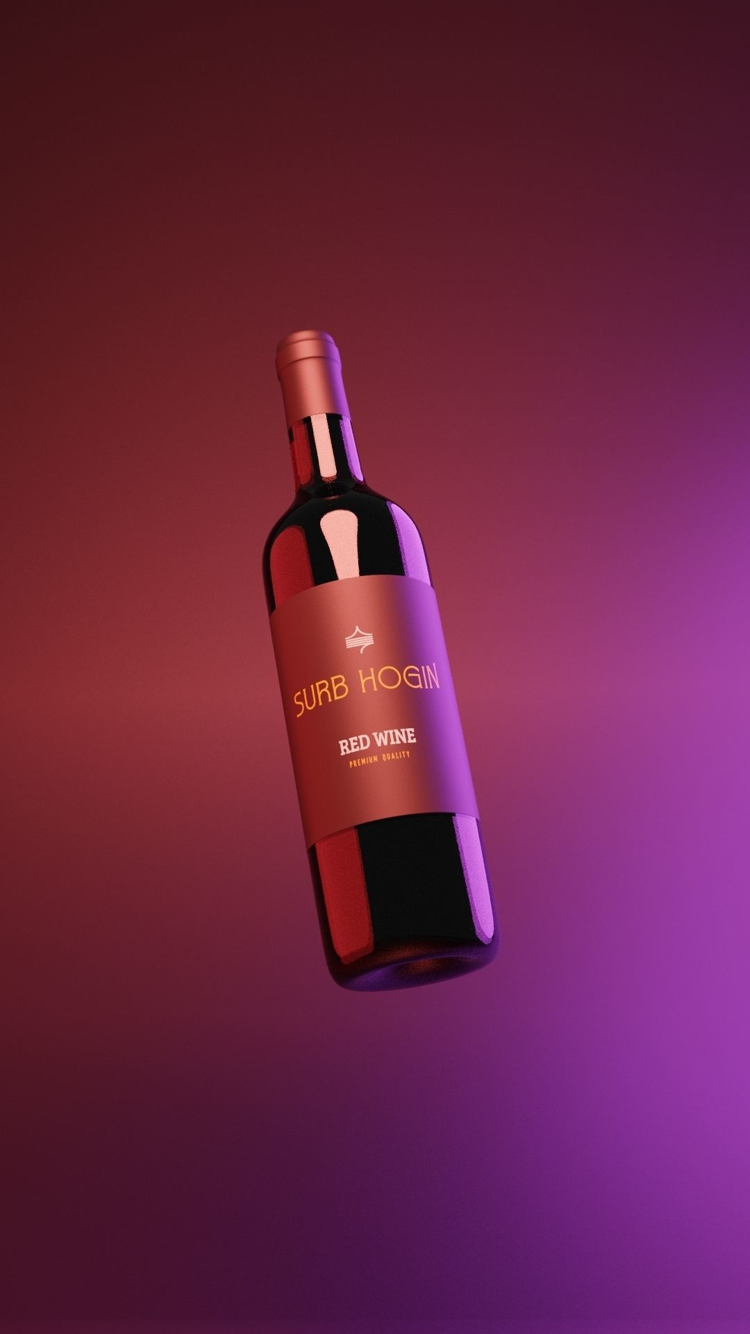 Wine Bottle 3D Model 3D model_1