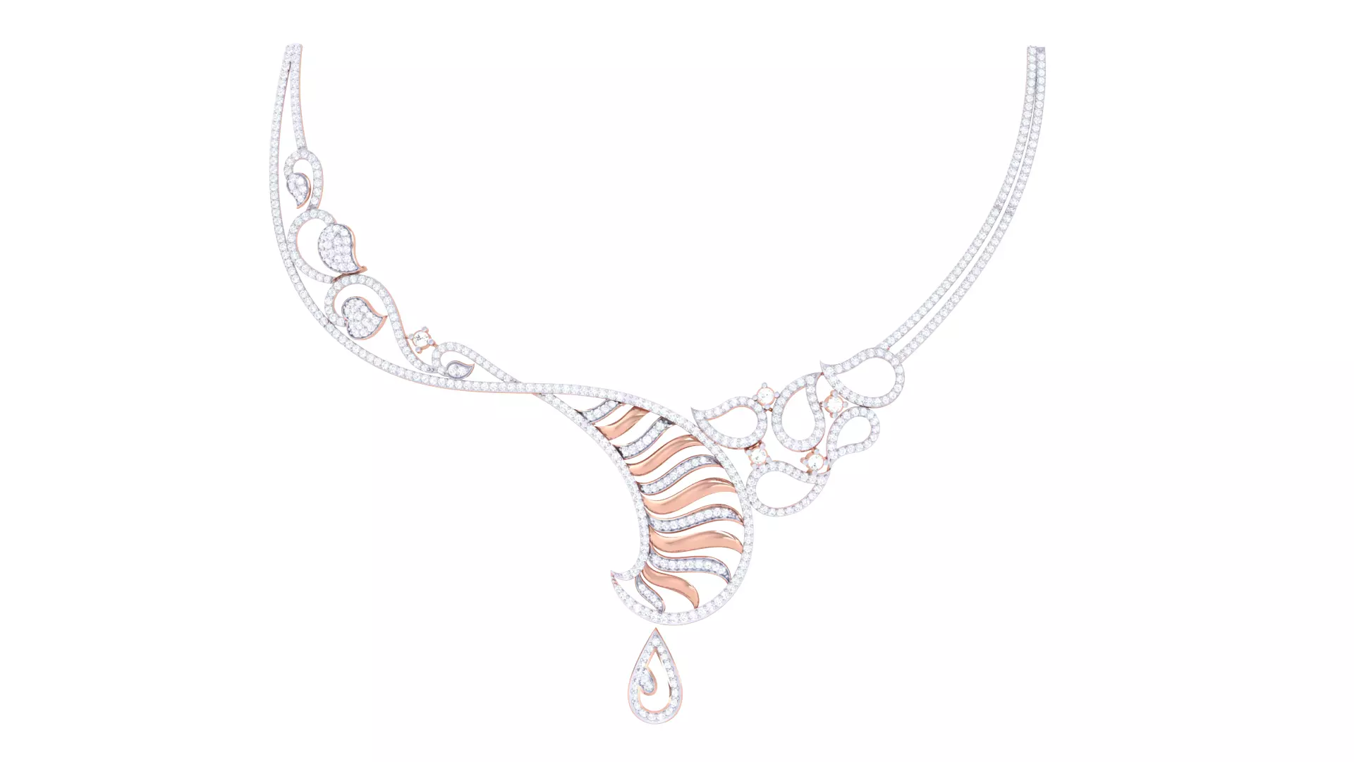 Women Necklace Pendant 3dm STL OBJ FBX Renders Details 3D print model_0