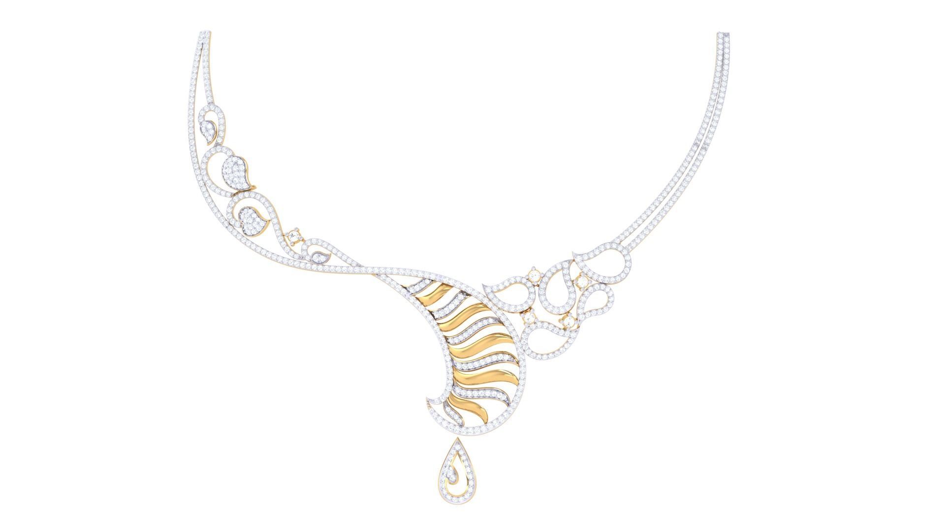 Women Necklace Pendant 3dm STL OBJ FBX Renders Details 3D print model_2