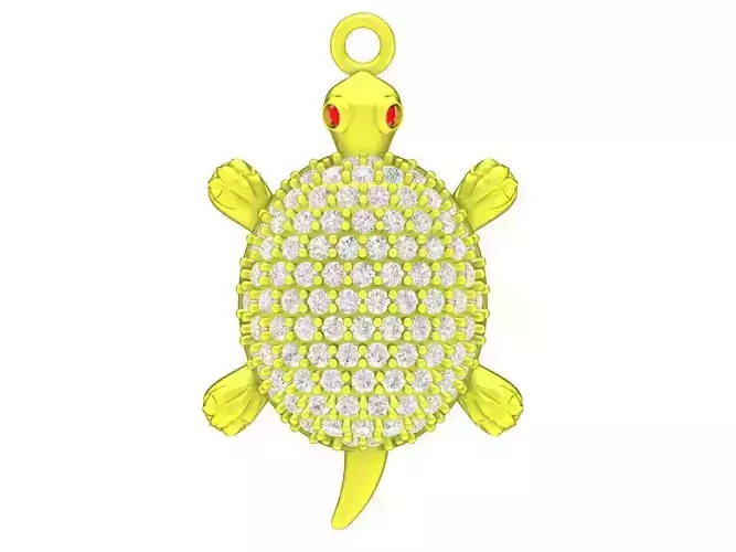 Luxury Turtle Diamond Pendant Jewelry for Unisex 4655 3D print model