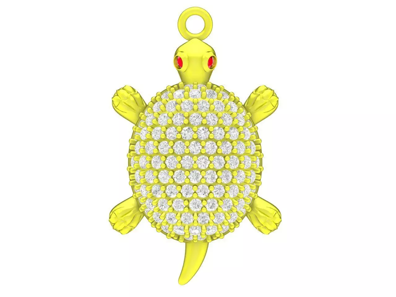 Luxury Turtle Diamond Pendant Jewelry for Unisex 4655 3D print model