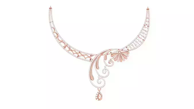 Women Necklace Pendant 3dm STL OBJ FBX Renders Details