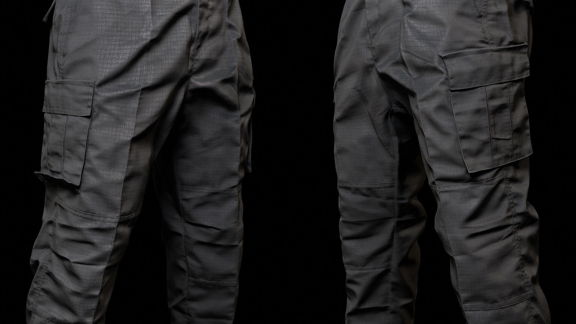 Cargo Pants 003 Low-poly 3D model_8