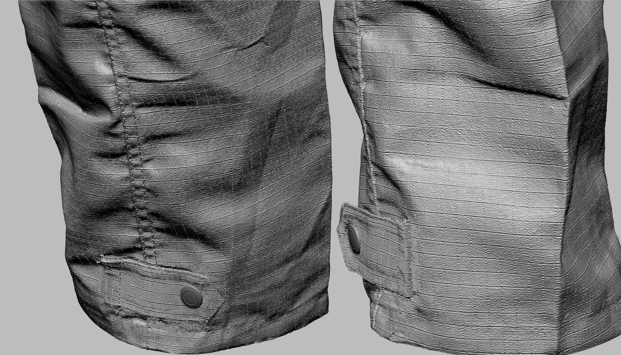 Cargo Pants 003 Low-poly 3D model_25