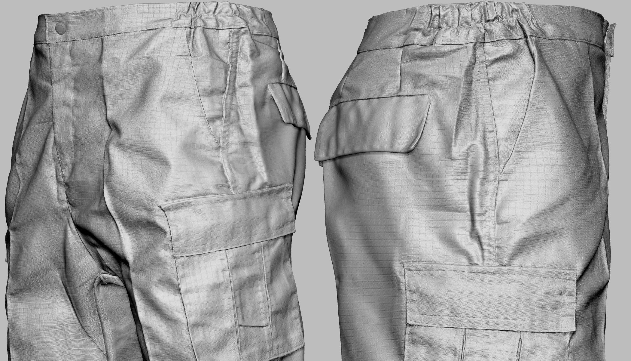 Cargo Pants 003 Low-poly 3D model_19