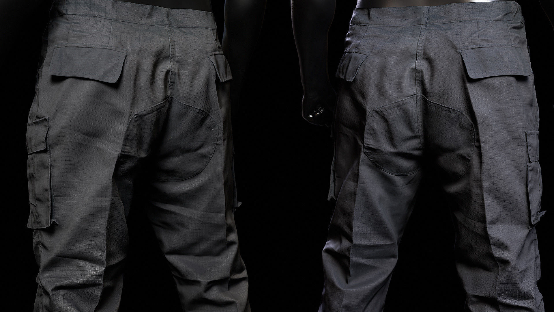 Cargo Pants 003 Low-poly 3D model_6